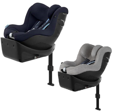 Cybex Sirona Gi I-Size Fotelik Samochodowy 0-20kg Plus Ocean Blue + Cybex Sirona G Line Tapicerka Letnia do Fotelika Grey