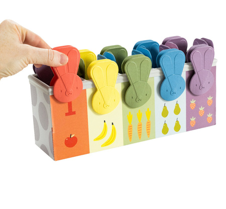 Taf Toys Królicza Zabawa Edukacyjna Zabawka z Klipsami do Rozwoju Motoryki i Kolorów