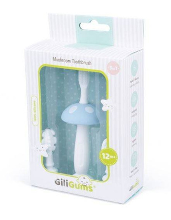Dumel GiliGums Szczoteczka do Zębów Grzybek 3w1 Niebieska