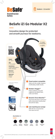 BeSafe iZi Go Modular X2 i-Size Fotelik Samochodowy - Antracyt Mesh