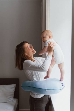 Poofi Poduszka Do Karmienia Organic Dusty Blue PF 620