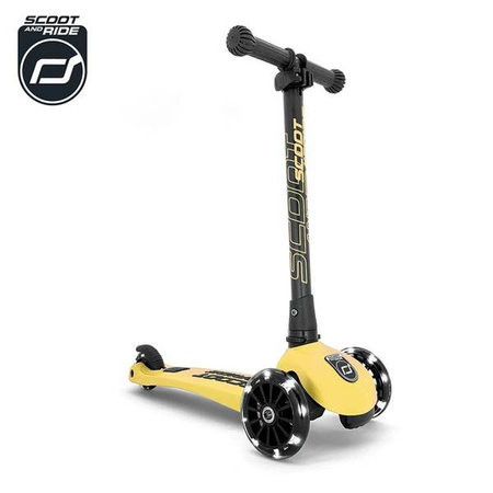 Scootandride Highwaykick 3 LED Hulajnoga Składana Ze Świecącymi Kółkami 3+ Lemon