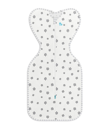 Love To Dream Swaddle Up Otulacz - rozmiar M - biały, gwiazdy ETAP1 - 0.2 TOG Original