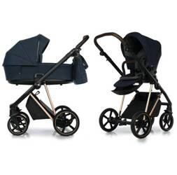 [OUTLET] Roan Ivi 2.0 Wózek Głęboko-Spacerowy Rama Rose Gold Mystic Blue