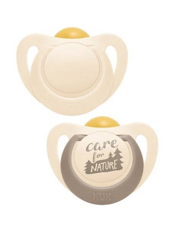 Nuk For Nature Smoczek Uspokajajacy Lateksowy 2 szt pudełko bezowy