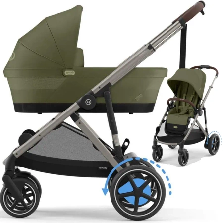 Cybex E-Gazelle S Wspomagany Wózek Głęboko-Spacerowy Rok Po Roku Moss Green