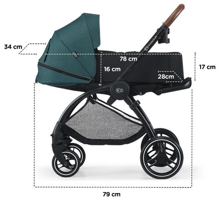 Kinderkraft Evolution Wózek Spacerowy + Cocoon Platinum Grey