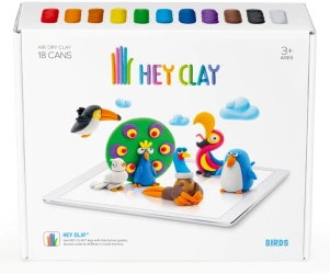 Hey Clay Zestaw Ptaki Masa Plastyczna + Akcesoria 18 szt