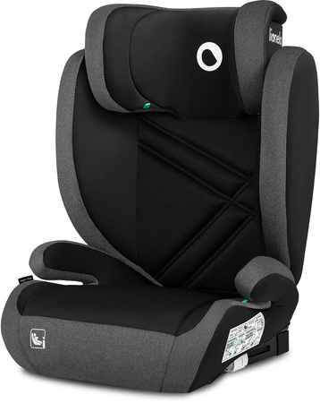 Lionelo Hugo i-Size - fotelik samochodowy 100-150 cm | Black Grey