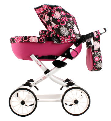 Adbor Viki Wózek dla Lalek Szary Vi-08