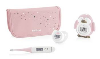 Miniland Zestaw 3 Termometrów Azure-Rose- Termometr Flexi, do Kąpieli, Smoczek