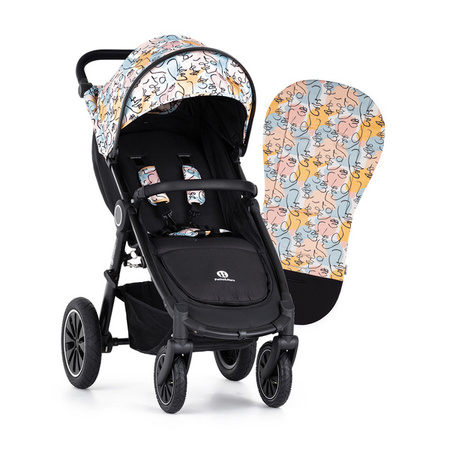 Petite&Mars Street2 Air Wózek Spacerowy Black Limited 100 Faces Complete