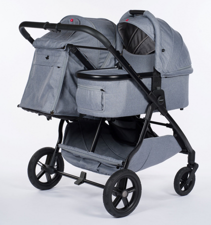 Mast M.Twin x Wózek Bliźniaczy Mast Swiss Design Koła Light Glacier Lake Stała Rączka