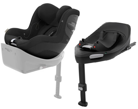 Cybex Sirona G I-Size Fotelik Samochodowy 0-20kg Moon Black + Cybex Baza G Black