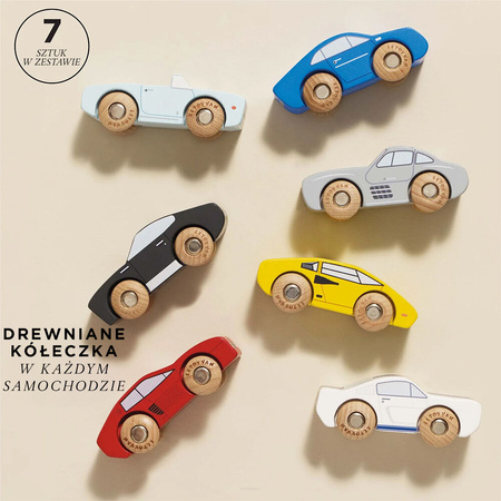 Le Toy Van Drewniane Samochody Sportowe Zestaw
