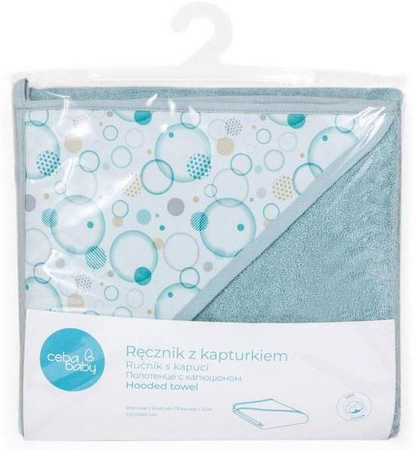 Ceba Baby Ręcznik Dla Niemowlaka 100x100 Printed Line Bubbles