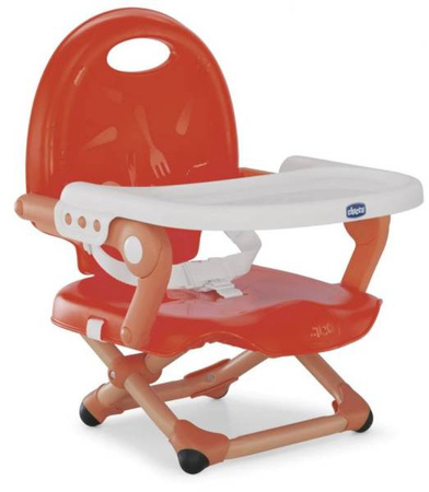 Chicco Pocket Snack Przenośne Krzesełko do Karmienia Poppy Red