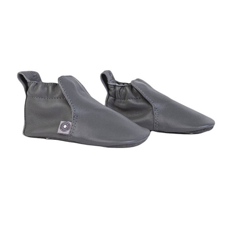 Lodger Skórzane buciki dla niemowląt szare Stepper Gunmetal r. 19