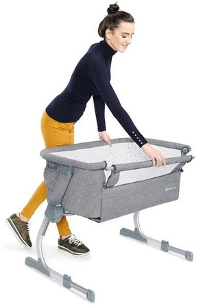 Kinderkraft Uno Up Łóżeczko Dostawne Grey Melange