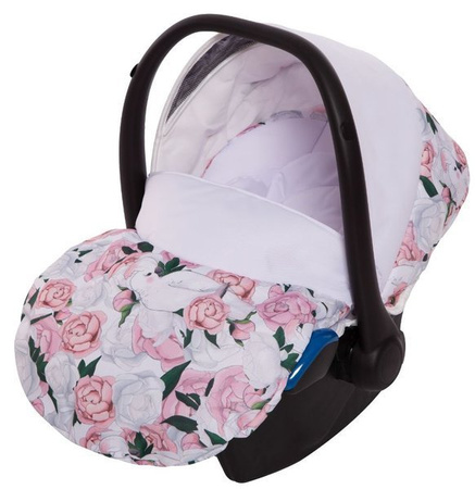 Babyactive Mommy Wózek Głęboko-Spacerowy + Fotelik Samochodowy 0-13 kg Zestaw 3w1 Edycja Limitowana 24 Peony