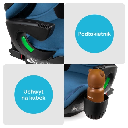 Kidnort Natt Fotelik Samochodowy 15-36 kg Niebieski