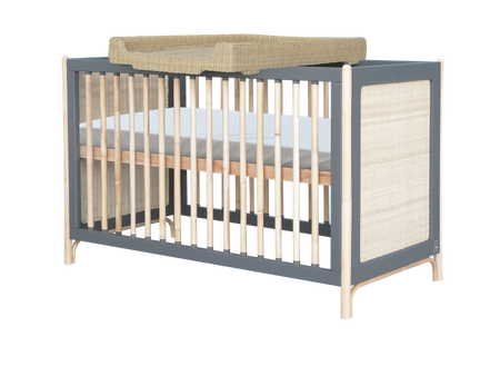 Theo Bebe Oceania Łóżeczko Ratanowe 60x120cm Silex