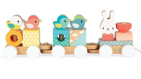 Janod Pure Pociąg z Klockami Do Ciągnięcia