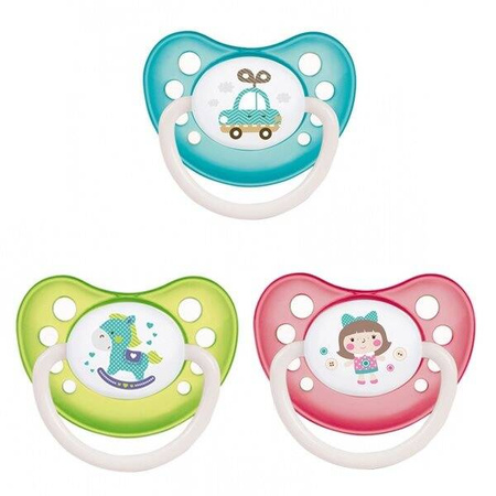 Canpol Babies Smoczek Uspokajający Kauczukowy Anatomiczny Toys 0 - 6 Miesięcy Mix Wzorów