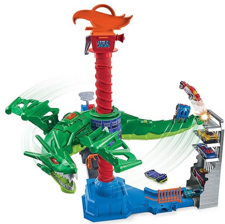 Hot Wheels Zestaw z Napędem - Atak smoka GJL13