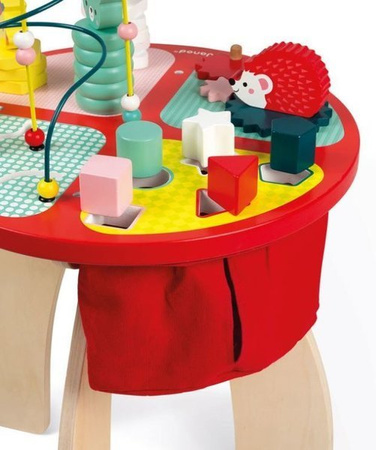 Janod Stolik Edukacyjny Drewniany Duży Baby Forest