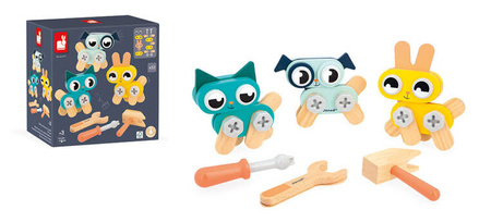 Janod Drewniane zwierzątka do składania Brico'Kids 3+