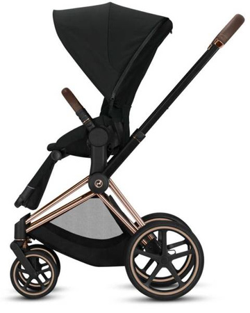 Cybex e-Priam 4.0 Rama ze Stelażem Siedziska + Tapicerka Wózek Spacerowy Eco Onyx Black