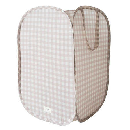 3 Sprouts Kosz Na Pranie i Zabawki Pop-Out Gingham Beige