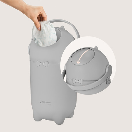 Lionelo Purebin Kosz na Pieluchy Grey