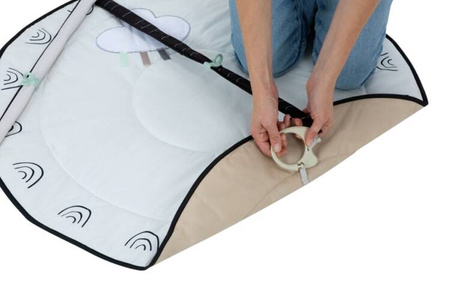 Tiny Love Décor Gimnastyka / Mata Edukacyjna z Pałąkami Czarno-Biała