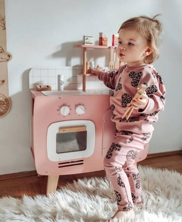 HyperMotion Drewniana Kuchnia Dla Dzieci + Akcesoria