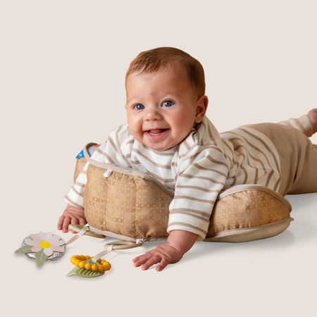 Taf Toys Poduszka do zabawy na brzuszku – Miś z grzechotką i gryzakiem