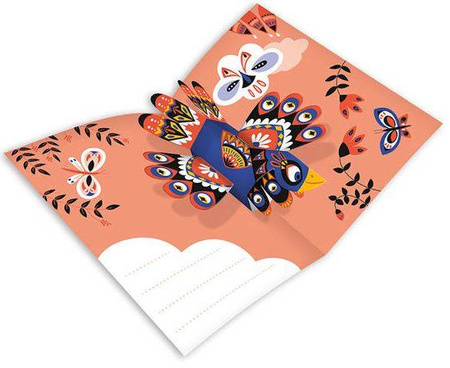 Janod Zestaw Kreatywny Przestrzenne Kartki Pop-Up 3D Zwierzęta 6+