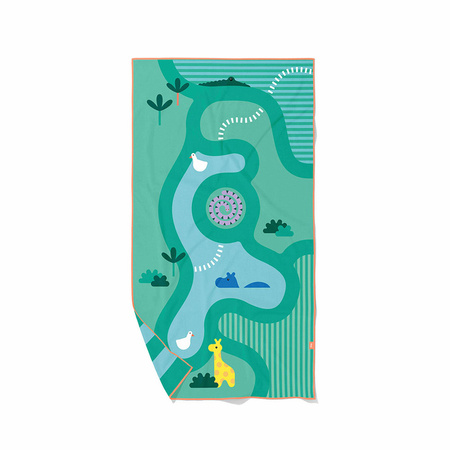 QUUT Dwustronny ręcznik plażowy PlayTowels L (180 x 100cm) Safari