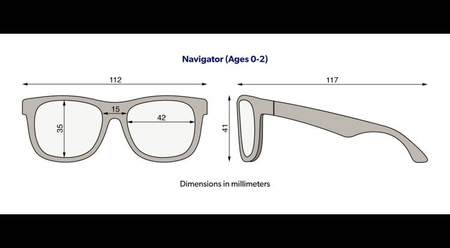 Babiators P-NAV502-S Polaryzacja Rozmiar 0-2+ Navigator Graphite Gray