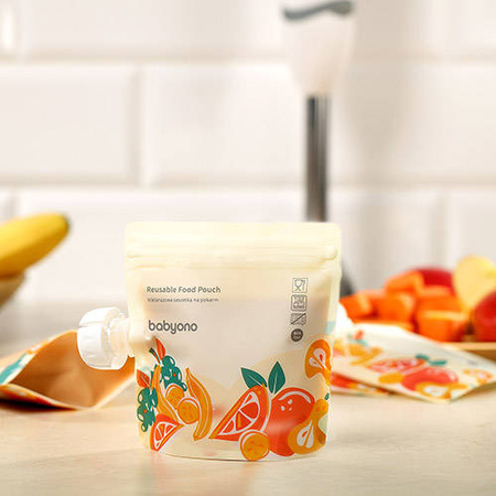 BabyOno Wielorazowe Saszetki Na Pokarm 150ml 1467
