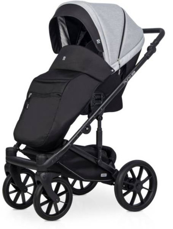 Riko Nuno Pro Wózek Głęboko-Spacerowy 2w1 z Miękką Gondolą Grey Fox