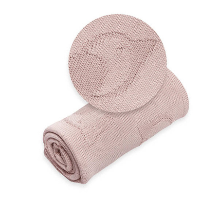 Yoonco Koc Bambusowy 90x90 Ptaszki Pudrowy Róż