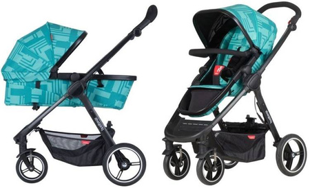 Phil&Teds Mod Wózek Głęboko-Spacerowy 2w1 Niebieski