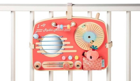 Lilliputiens Drewniana Tablica Manipulacyjna Radio Flaming Anais 9m+