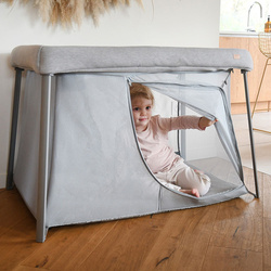 Beaba Łóżeczko turystyczne dwupoziomowe z funkcją kojca 3w1 Eazy sleep Heather grey / Pebble