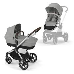 Cybex Eos Lux Wózek Głęboko-Spacerowy Rama Silver Stone Grey