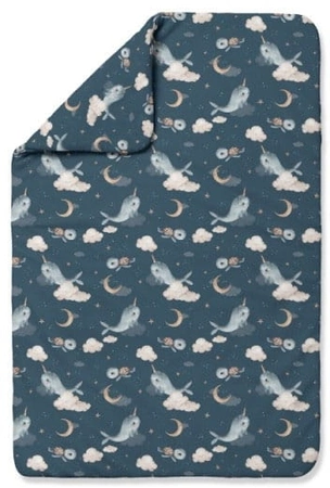 Waldin Kołdra Bambusowa 150x100 Wieloryb Granat