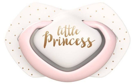 Canpol babies - Zestaw Smoczków Uspokajających Silikonowych Symetrycznych Light Touch Royal Baby 0-6m (2szt.) 22/650_pin Pink