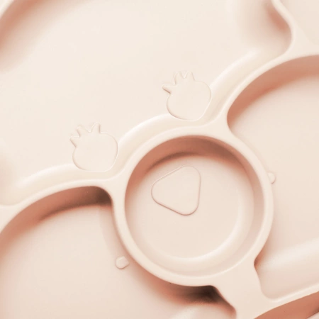 Kidnort Retter Mjölk Silikonowa Podkładka z Przegródkami Beżowa